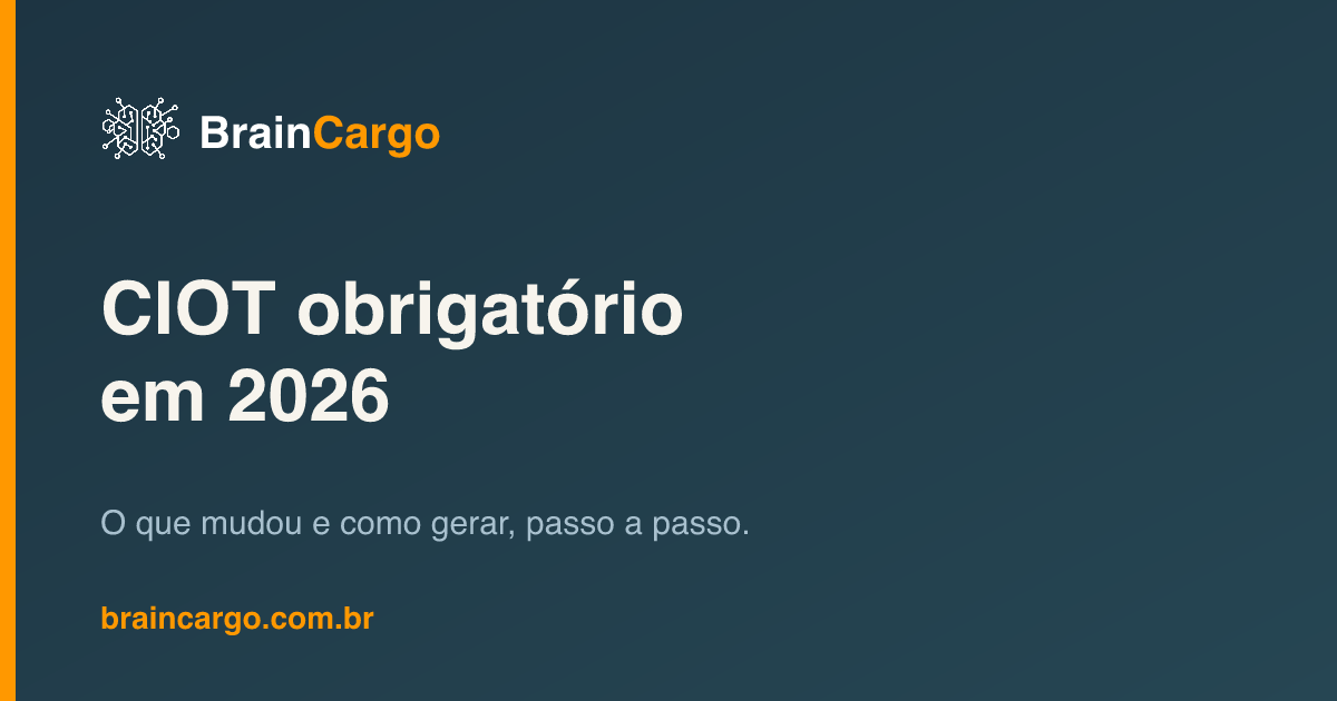 CIOT obrigatório em 2026 — como gerar
