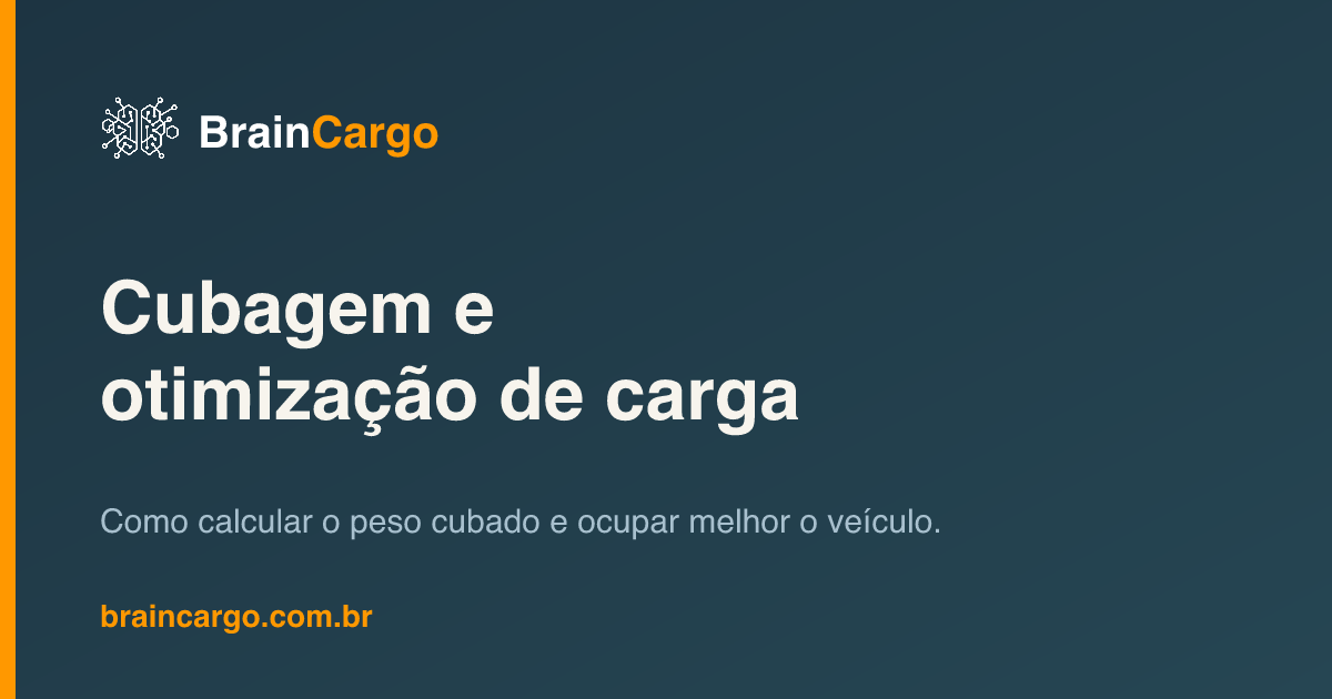 Cubagem e otimização de carga para transportadoras — BrainCargo
