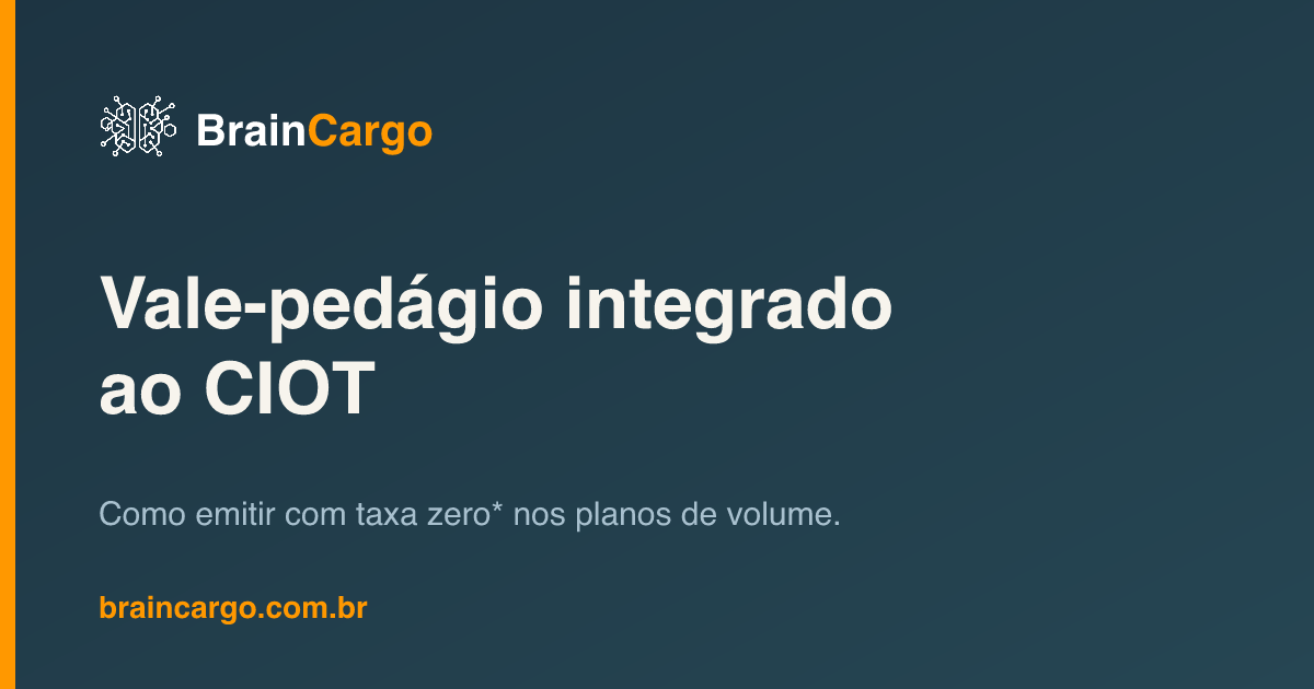 Emissão de vale-pedágio integrada ao CIOT