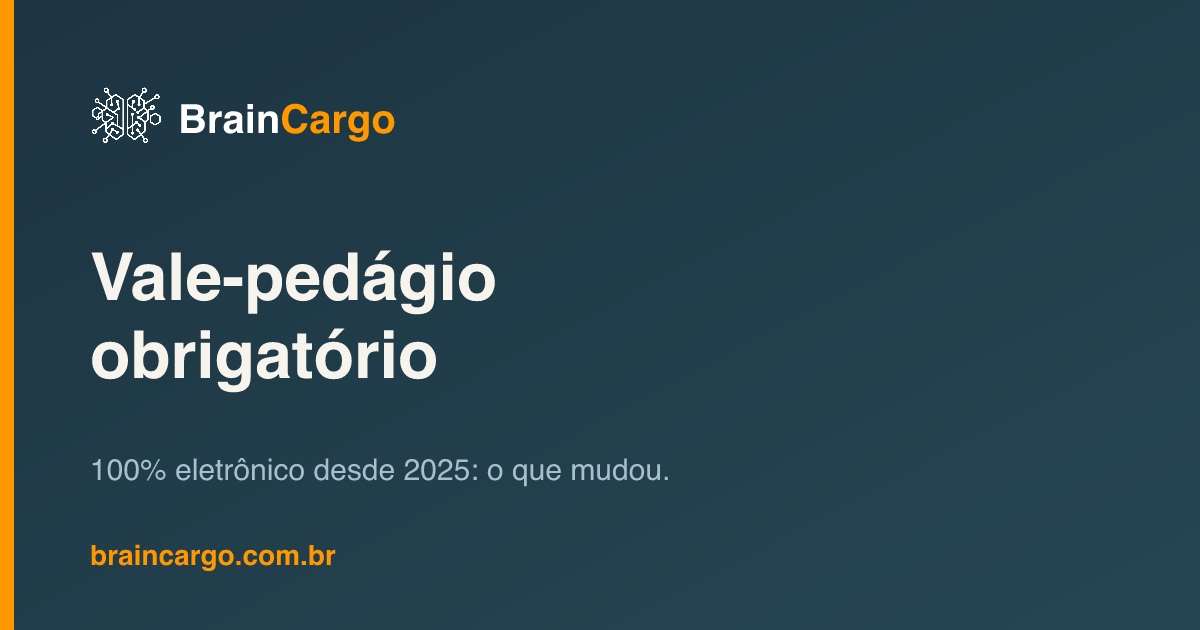 Vale-pedágio obrigatório — como funciona